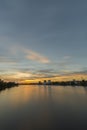 Sunset over Downtown Umea, Sweden