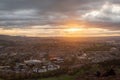 Sunset over Edinburgh Royalty Free Stock Photo