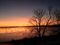 Sunset over El Dorado Lake