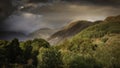 Sunset over Ennerdale in Lake District. Royalty Free Stock Photo