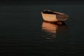 Sunset over fishing boats and commercial tankers, Tombeau Bay, Mauritius Royalty Free Stock Photo