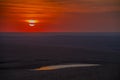 Sunset over the Flint Hills of Kansas Royalty Free Stock Photo