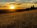 Sunset over the foothills above Boise Idaho Royalty Free Stock Photo