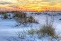 Sunset Over Fort Pickens Dunes Royalty Free Stock Photo