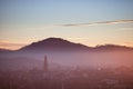 Sunset over Freiburg, Germany Royalty Free Stock Photo