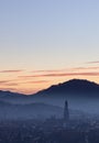 Sunset over Freiburg, Germany Royalty Free Stock Photo