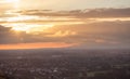 Sunset over Freiburg, Germany Royalty Free Stock Photo