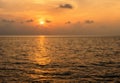 Sunset over Fulidhoo. Royalty Free Stock Photo