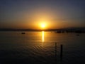 Sunset over Galilee Kinneret sea