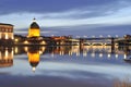 Sunset over Garonne river