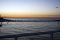 Sunset over Geographe Bay viewed from Jetty, Busselton, WA, Australia Royalty Free Stock Photo