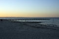 Sunset over Geographe Bay viewed from Jetty, Busselton, WA, Australia Royalty Free Stock Photo