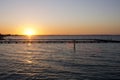 Sunset viewed from Jetty, Busselton, WA, Australia Royalty Free Stock Photo
