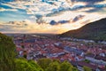 The sunset over the German city of Heidelberg Royalty Free Stock Photo