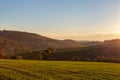 Sunset over german rural landscape