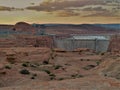 Sunset over Glen Canyon Dam Royalty Free Stock Photo