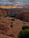 Sunset over Glen Canyon near Horseshoe Bend Royalty Free Stock Photo