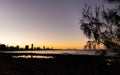 Sunset over the Gold Coast at a Beach Royalty Free Stock Photo