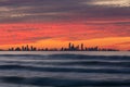 Sunset over Gold Coast Royalty Free Stock Photo