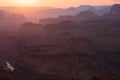 Sunset over the Grand Canyon in Arizona Royalty Free Stock Photo