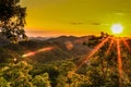 Sunset over Great Smoky Mountains Royalty Free Stock Photo