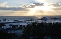 Sunset over the Gulf of Mexico, Clearwater Beach, Florida Royalty Free Stock Photo