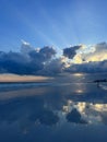 Gulf of Mexico Florida sunset with reflections Royalty Free Stock Photo