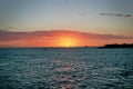 Sunset over the Gulf of Mexico in Key West on the Florida Keys Royalty Free Stock Photo