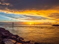 Sunset over the Gulf of Mexico Royalty Free Stock Photo