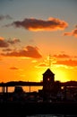 Sunset over Hamiton Harbour in Bermuda Royalty Free Stock Photo
