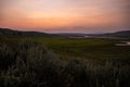 Sunset Over Hayden Valley In Summer Royalty Free Stock Photo