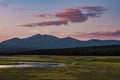 Sunset Over Hayden Valley and Yellowstone River Royalty Free Stock Photo