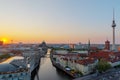 Sunset over the heart of Berlin Royalty Free Stock Photo