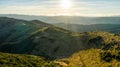 Sunset over hills of Karori Wellington New Zealand