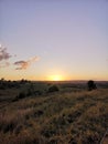 Sunset over hills in Sunshine Coast Hinterland Royalty Free Stock Photo
