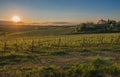 Sunset over the hills of Tuscany, Italy Royalty Free Stock Photo