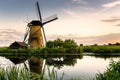 Sunset over a Historic Windmill Royalty Free Stock Photo