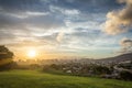 Sunset over Honolulu skyline