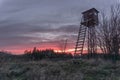 Sunset over the hunter's home