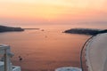 Sunset over Imerovigli, Santorini, Greece Royalty Free Stock Photo