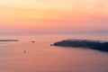 Sunset over Imerovigli, Santorini, Greece Royalty Free Stock Photo