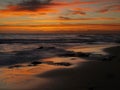 Sunset over Indian ocean Transkei Royalty Free Stock Photo
