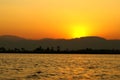 Sunset over Inle Lake Royalty Free Stock Photo