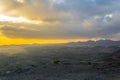 Sunset over Jebel Akhdar in Oman