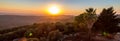 Sunset over Jezreel Valley Royalty Free Stock Photo