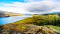 Sunset over Kamloops Lake along the Trans Canada Highway Royalty Free Stock Photo