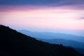 Sunset over Kartepe, Kocaeli, Turkey. Layers and atmosphere. Royalty Free Stock Photo