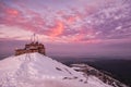 Sunset over Kasprowy Wierch during late autumn Royalty Free Stock Photo