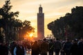 Sunset over Koutoubia Mosque,Morocco