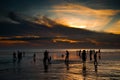 Sunset over Kuta Beach Royalty Free Stock Photo